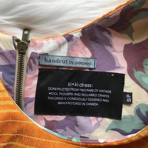 Handcut by Preloved KiKi Dress Sustainable Repurposed Fabric - Picture 4 of 6